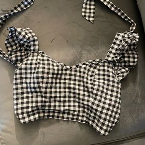 Checkered crop top